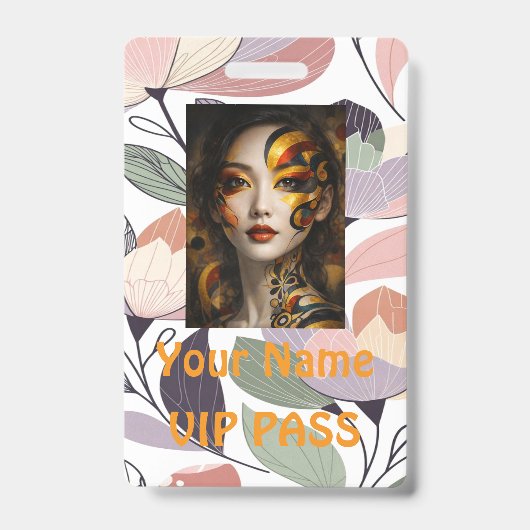 Eleganter Botnical-Klassiker VIP-PASS, Ausweis (Vorderseite)