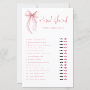 Eleganter Bow sagte er sagte, sie sagte Brautparty