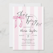 Eleganter Bow Sie bindet das Brautparty des Knoten Einladung (Vorderseite)