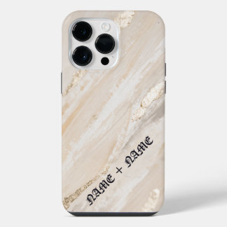 Eleganter brauner Goldglitter iPhone 14 Pro Max Hülle