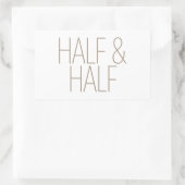 Eleganter brauner Half & Half Rechteckiger Aufkleber (Tasche)