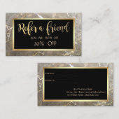 Eleganter brauner Marmorstein, Referenzkarte Empfehlungskarte (Vorne/Hinten)