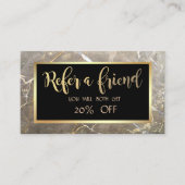 Eleganter brauner Marmorstein, Referenzkarte Empfehlungskarte (Vorderseite)