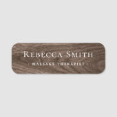 Eleganter brauner Name und Titel der Holzkörner Namensschild (Vorderseite)