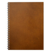 Eleganter brauner Orangenleder Retro Hintergrund Notizblock (Vorderseite)