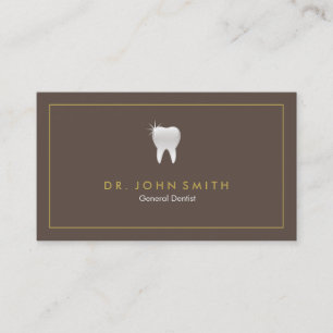 Eleganter, brauner Shiny Tooth Terminrahmen Terminkarte