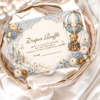 Eleganter Brauner und Blauer Bär Windel-Raffle