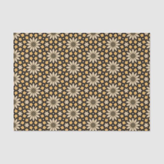 Eleganter brauner und goldener Ton Moderne geometr Seidenpapier (Vorderseite)