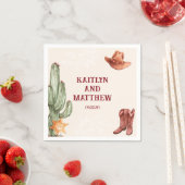 Eleganter brauner Western rustikale Hochzeit Serviette (Beispiel)