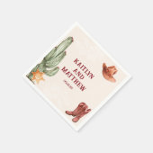 Eleganter brauner Western rustikale Hochzeit Serviette (Ecke)