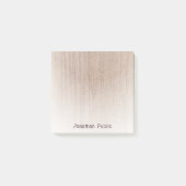 Eleganter Braunholz-Look kreativer gestörter Text Post-it Klebezettel (Vorderseite)