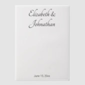 Eleganter Bräutigam mit weißen und schwarzen Skrip Pergament Einladungen (Vorderseite)