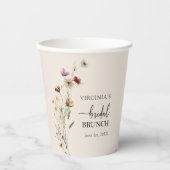 Eleganter Bridal Brunch Paper Cup Pappbecher (Vorderseite)