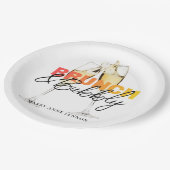 Eleganter Bridal Brunch und Bubbly Pappteller (Schrägansicht)