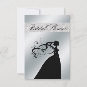 Eleganter Bridal-Dusche Einladung mit Bride Custom