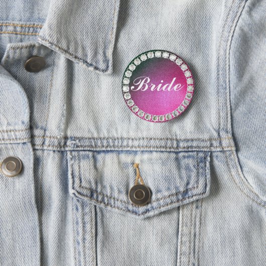 Eleganter Bride-Rosa-Glitzer Button (Beispiel)