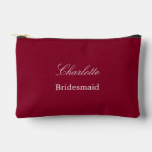 Eleganter Bridesmaid Burgundy Zubehör Pouch
