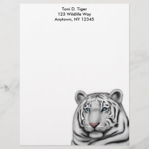 Eleganter Briefkopf mit Weißem Tiger