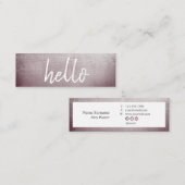 Eleganter Brownhallo Planer-MiniVisitenkarte Mini Visitenkarte (Vorne/Hinten)