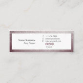 Eleganter Brownhallo Planer-MiniVisitenkarte Mini Visitenkarte (Rückseite)