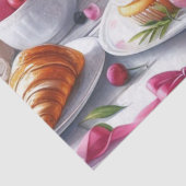 Eleganter Brunch mit rosafarbenem Peonies-Tissue Seidenpapier (Detail)