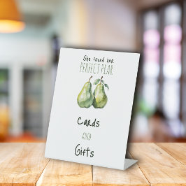 Eleganter Brunch Perfect Pear Brautparty Dekor Sockelschild