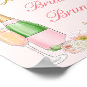 Eleganter Brunch und Bubbly Bridal Brunch Willkomm Poster (Ecke)