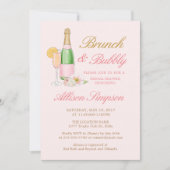 Eleganter Brunch und Bubbly Bridal Dusche Einladun Einladung (Vorderseite)