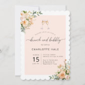 Eleganter Brunch und Bubbly Einladung (Vorderseite)