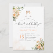 Eleganter Brunch und Bubbly Einladungen (Vorderseite)