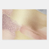 Eleganter Brushed Rose-Gold Bokeh Holiday Geschenkpapier Set (Vorderseite 2)