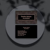 Eleganter Buchhalter für Kupfer und schwarzes Must Visitenkarte