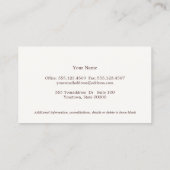 Eleganter Buchhalter Plaque Style Light Blue Visitenkarte (Rückseite)