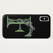 Eleganter Buchstabe F Lavender Eucalyptus Case-Mate iPhone Hülle (Rückseite (Horizontal))