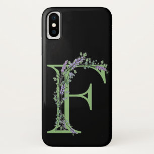Eleganter Buchstabe F Lavender Eucalyptus Case-Mate iPhone Hülle