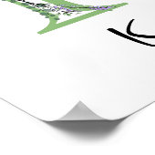 Eleganter Buchstabe K Lavender Eucalyptus Poster (Ecke)
