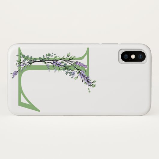 Eleganter Buchstabe L Lavender Eucalyptus Case-Mate iPhone Hülle (Rückseite (Horizontal))