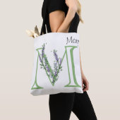 Eleganter Buchstabe M Lavender Eucalyptus Tasche (Von Nahem)