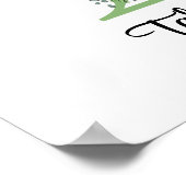 Eleganter Buchstabe T Lavender Eucalyptus Poster (Ecke)