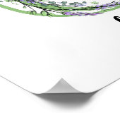 Eleganter Buchstabe U Lavender Eucalyptus Poster (Ecke)