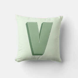 Eleganter Buchstabe V Monogramm personalisierte An Kissen