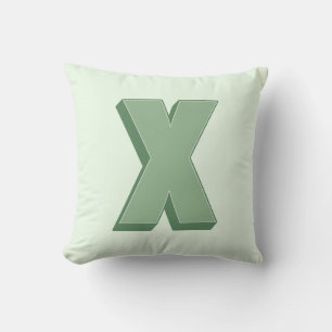 Eleganter Buchstabe X Monogramm Personalisierter A Kissen