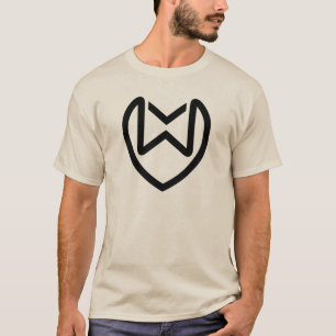 Eleganter Buchstabe XW mit Herz T-Shirt