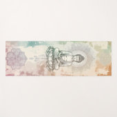 Eleganter Buddha Yoga Mat für Zuhause Yoga Studio Yogamatte (Vorderseite (Horizontal))