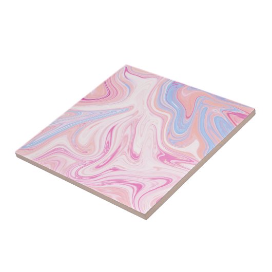 Eleganter bunter blauer orange Marmor des Fliese (Seite)