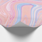 Eleganter bunter blauer orange Marmor des Geschenkpapier (Ecke)