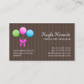 Eleganter bunter Kuchen-Pop Visitenkarte (Rückseite)