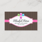 Eleganter bunter Kuchen-Pop Visitenkarte (Vorderseite)