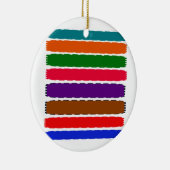 Eleganter bunter Regenbogen schneidet Muster Keramikornament (Rechts)