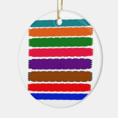 Eleganter bunter Regenbogen schneidet Muster Keramikornament (Links)